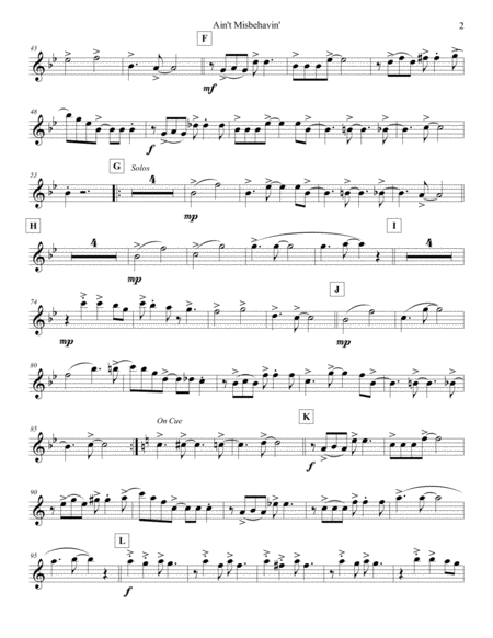 Aint Misbehavin Violin 2 Page 2