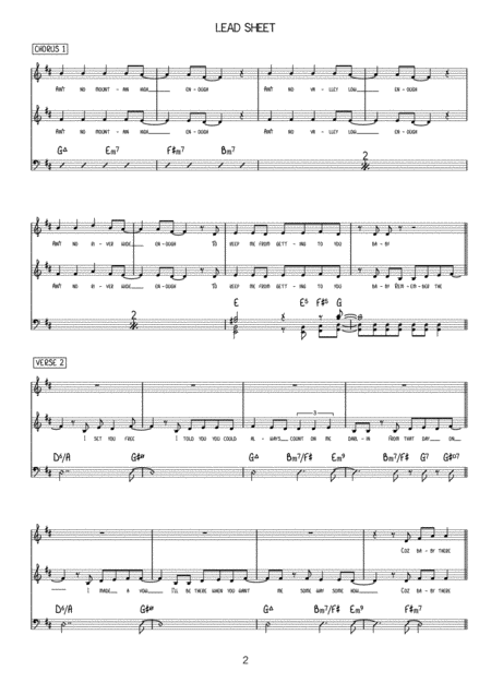 Aint No Mountain High Enough Lead Sheet Page 2