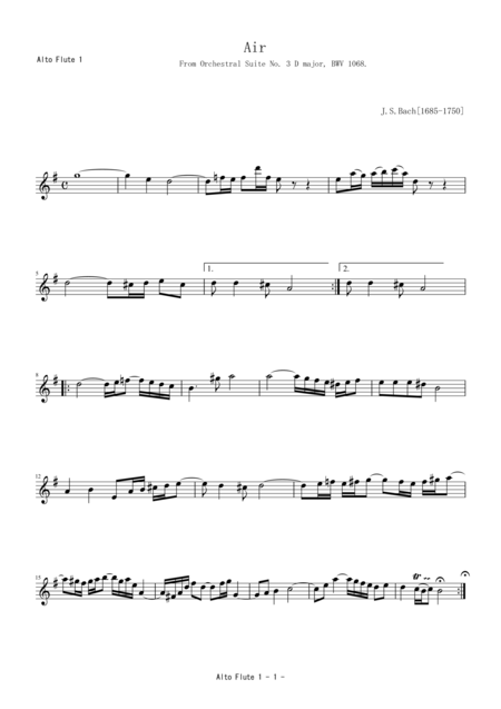 Air From Orchestral Suite No 3 D Major Bwv 1068 Page 2