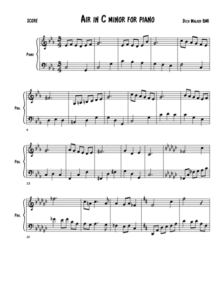 Air In C Minor For Piano Page 2