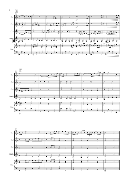 Air On A G String For Clarinet Quartet Page 2