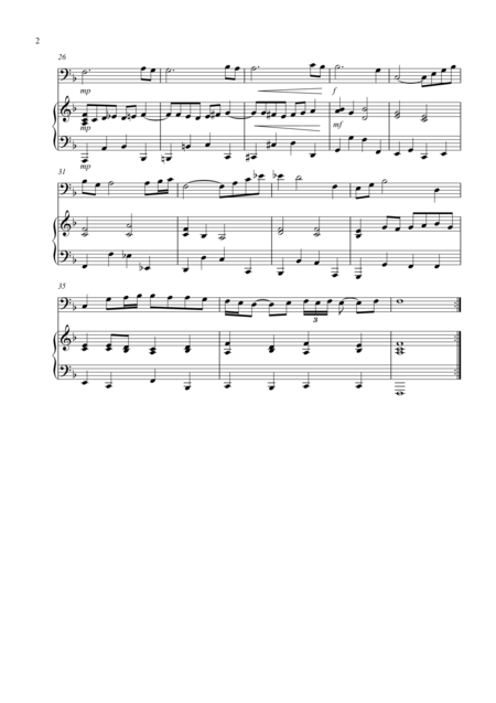 Air On A G String For Trombone And Piano Page 2