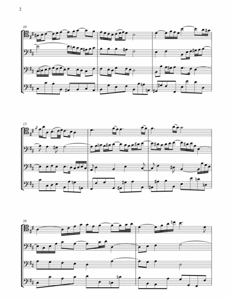 Air On G String For Cello Trio And Double Bass Page 2