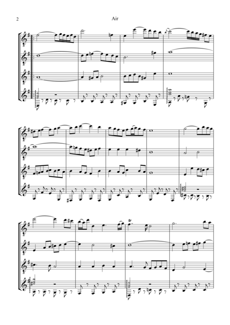 Air On The G String For Guitar Quartet Page 2