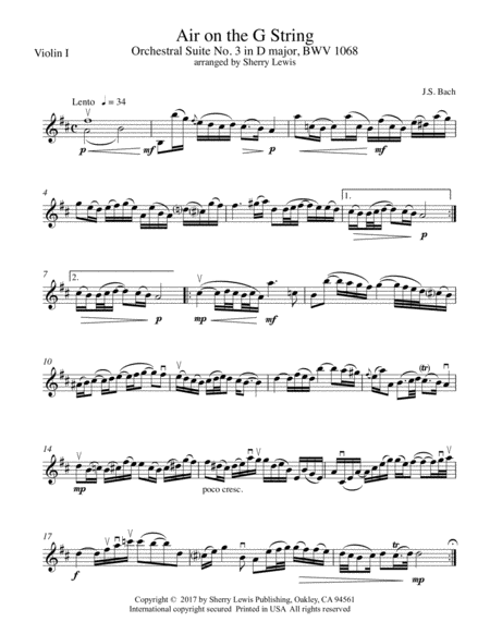 Air On The G String String Duo For String Duo Page 2