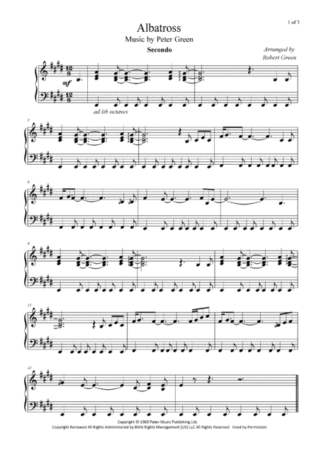 Albatross Piano Duet 4 Hands 1 Piano Page 2