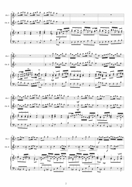 Albinoni Oboe Concerto No 3 In F Major Op 9 For Two Oboes And Cembalo Or Piano Page 2