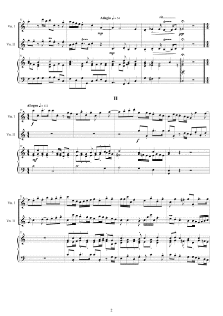 Albinoni Trio Sonata No 5 In C Major Op 1 For Two Violins And Cembalo Or Piano Page 2