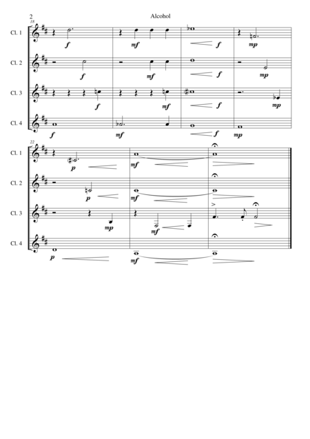 Alcohol For Clarinet Quartet Page 2