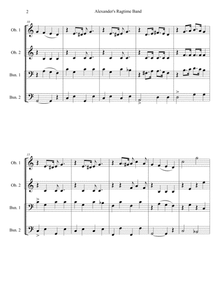 Alexanders Ragtime Band For Double Reed Quartet Page 2