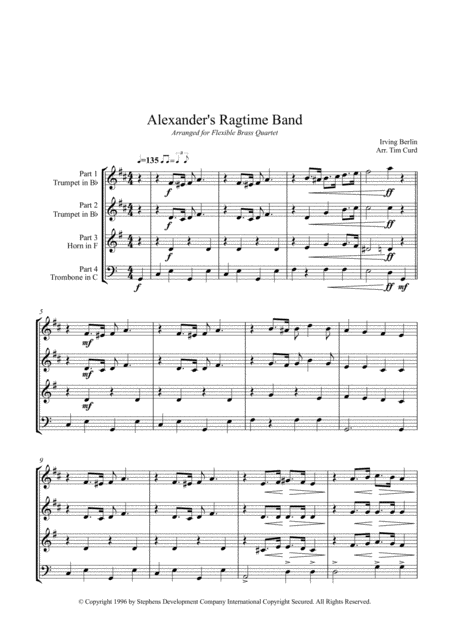 Alexanders Ragtime Band For Flexible Brass Quartet Page 2