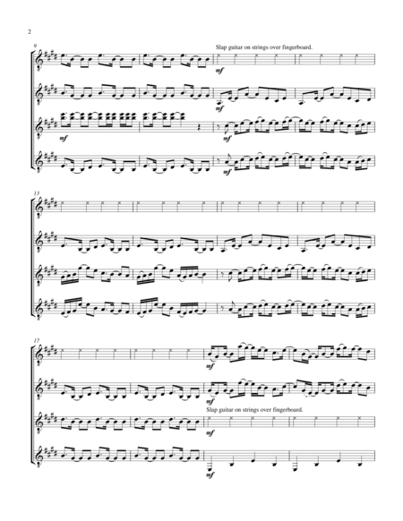 All Aboard Guitar Quartet Score And Parts Page 2