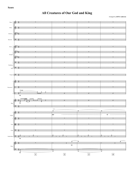 All Creatures Of Our God And King Instrumental For Orchestra Page 2