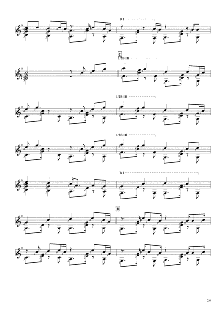 All Falls Down Solo Guitar Score Page 2