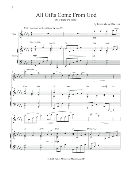 All Gifts Come From God Flute Piano Page 2