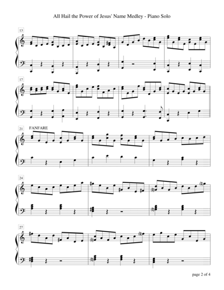 All Hail The Power Of Jesus Name Medley Piano Solo Page 2