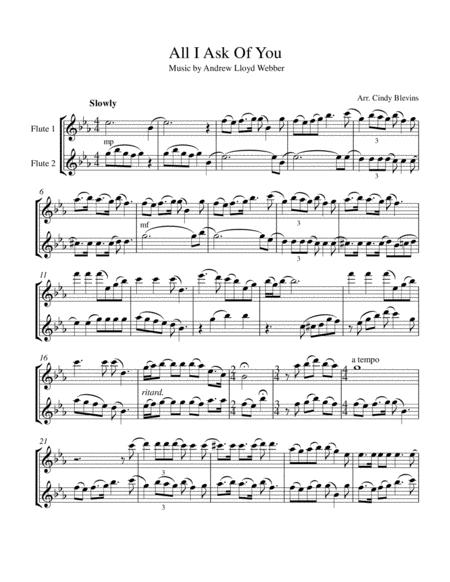 All I Ask Of You For Flute Duet From Phantom Of The Opera Page 2