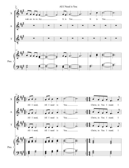 All I Need Is You Choral Sab Page 2