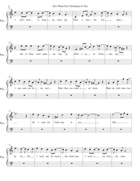 All I Want For Christmas Is You Easy Key Of C Piano Page 2