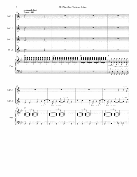 All I Want For Christmas Is You For Clarinet Choir Page 2