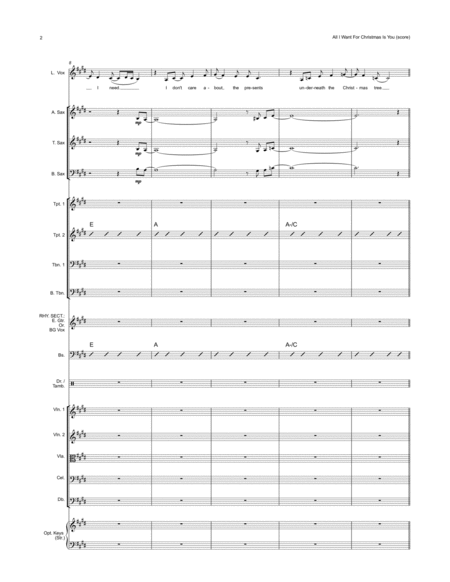 All I Want For Christmas Is You Little Big Band Vocal Strings Page 2