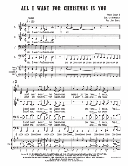 All I Want For Christmas Is You Satb A Cappella Page 2