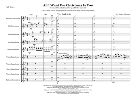 All I Want For Christmas Is You Sax Ensemble Page 2