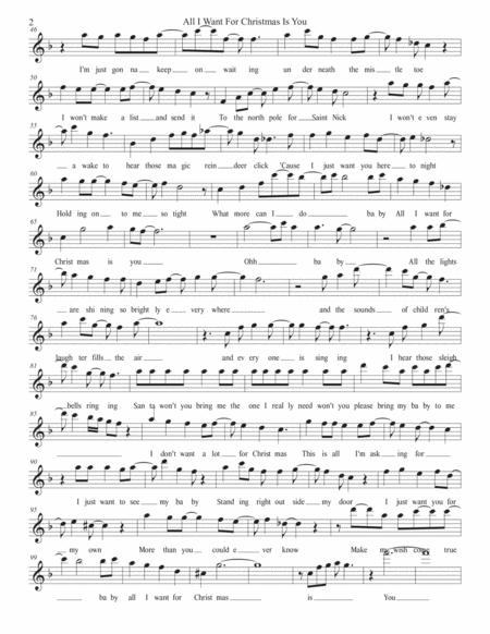 All I Want For Christmas Is You W Lyrics Oboe Page 2