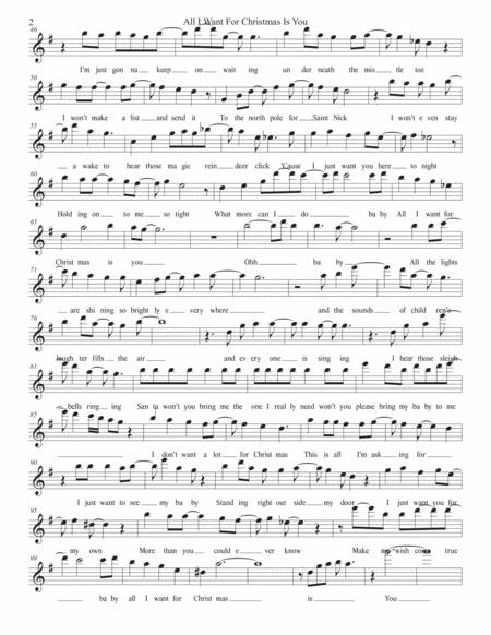 All I Want For Christmas Is You W Lyrics Soprano Sax Page 2