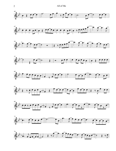 All Of Me Bb Clarinet Page 2