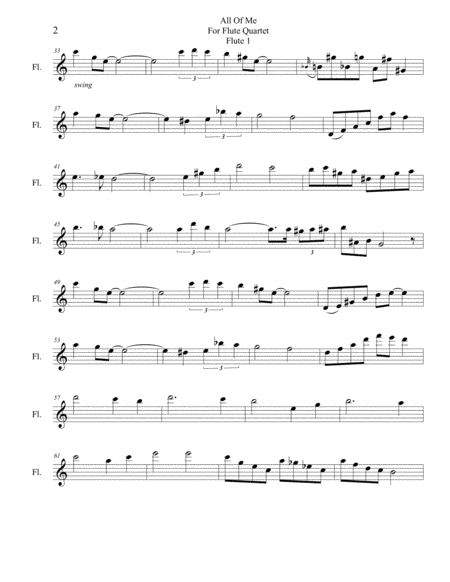 All Of Me For Flute Quartet Flute 1 Page 2