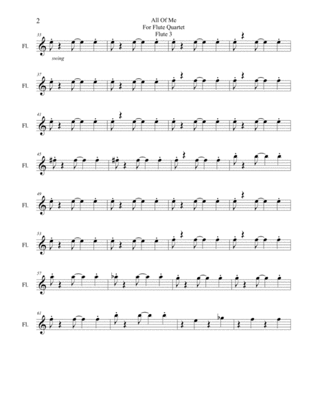 All Of Me For Flute Quartet Flute 3 Page 2