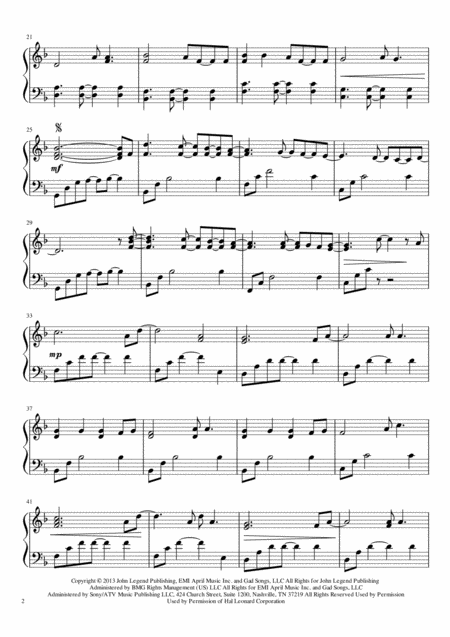 All Of Me John Legend Harp Arrangement Page 2