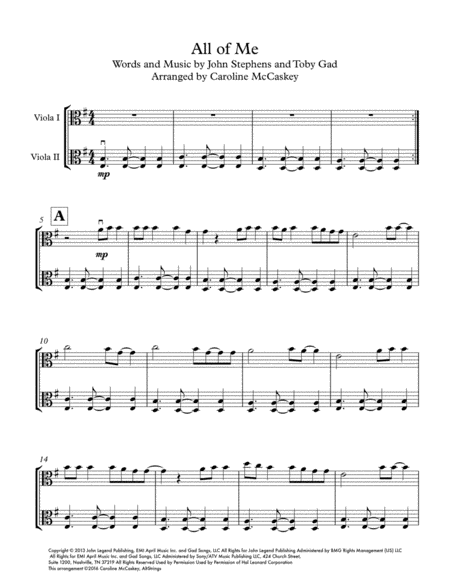 All Of Me Viola Duet Page 2