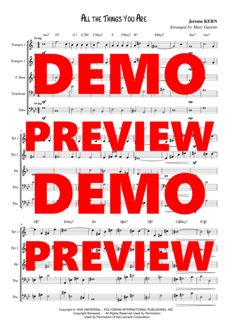 All The Things You Are 2016 Arranging Contest Entry Arranged For Brass Band By Marc Garetto Page 2