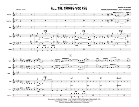 All The Things You Are Vocal Solo And Jazz Combo With Trumpet Tenor Sax And Rhythm Section Page 2