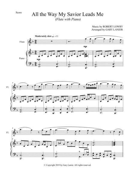 All The Way My Savior Leads Me Flute With Piano Score Part Included Page 2