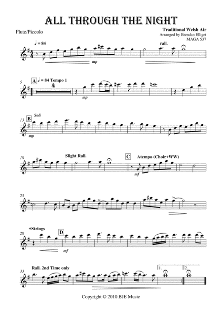 All Through The Night Orchestra Score And Parts With Satb Choir Pdf Page 2