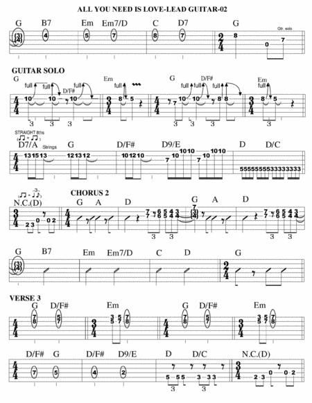 All You Need Is Love Guitar Tab Page 2