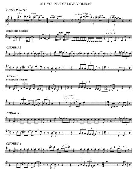 All You Need Is Love Violin Page 2