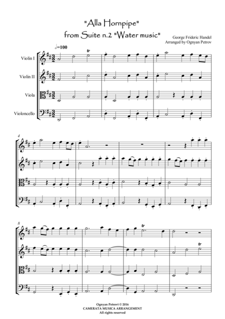 Alla Hornpipe From Suite N 2 Water Music Page 2