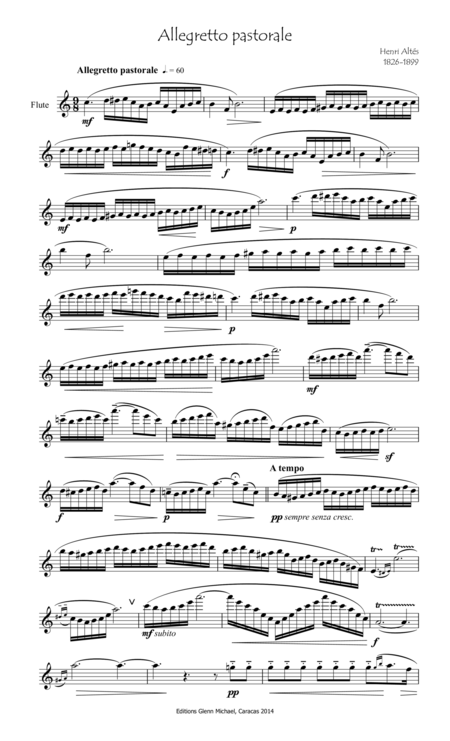 Allegretto Pastorale For Solo Flute Page 2