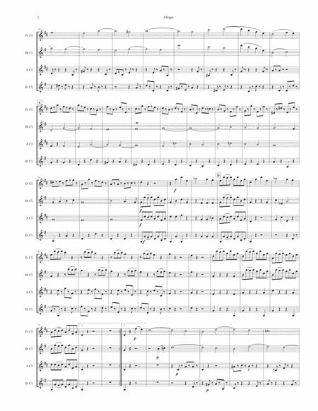 Allegro From String Symphony 7 For Clarinet Quartet Page 2