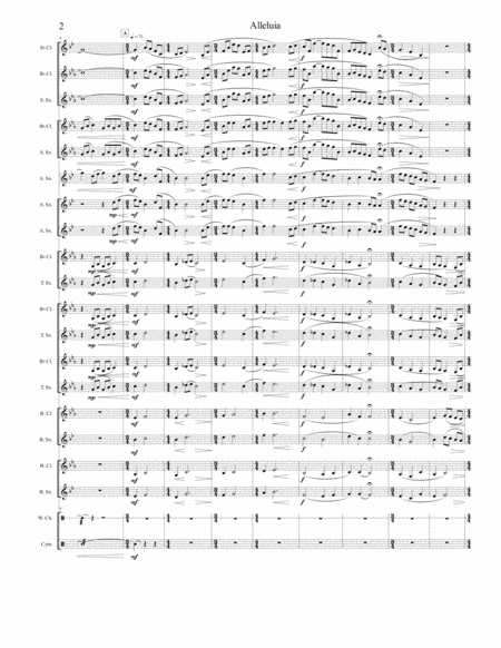 Alleluia For Clarinet Saxophone Orchestra Page 2