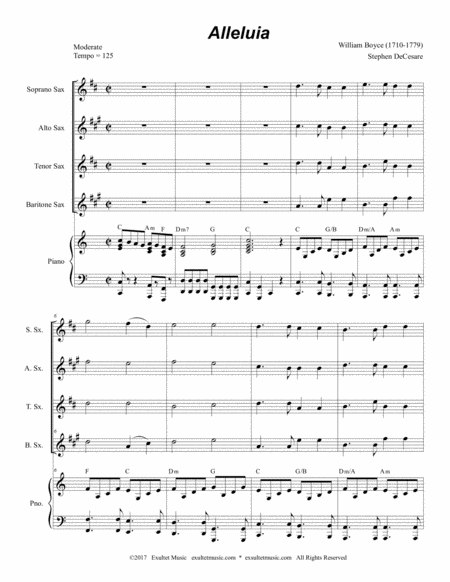 Alleluia For Saxophone Quartet Page 2
