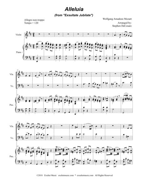 Alleluia From Exsultate Jubilate Duet For Violin And Cello Page 2