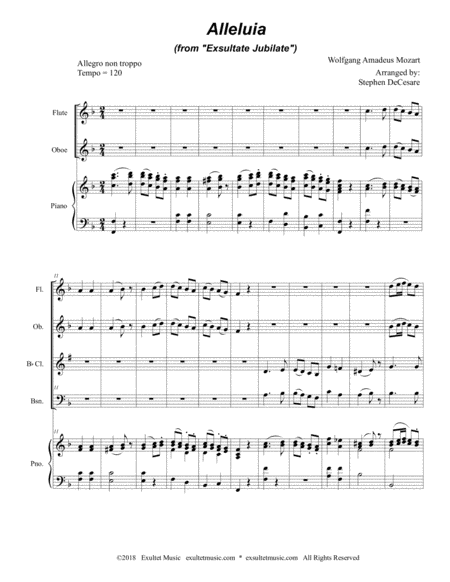 Alleluia From Exsultate Jubilate For Woodwind Quartet Page 2