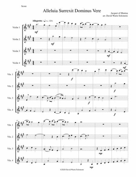 Alleluia Surrexit Dominus Easter Anthem Arranged For 4 Violins Page 2