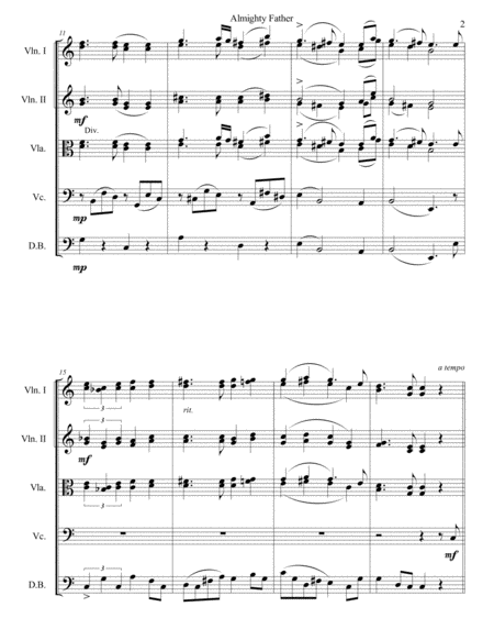 Almighty Father Strong To Save String Orchestra Page 2