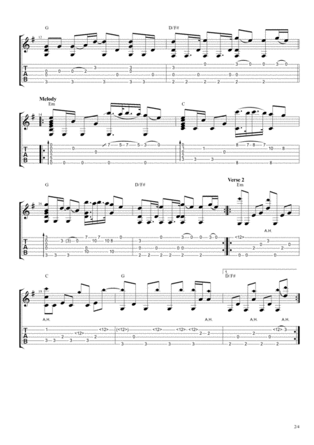 Alone Fingerstyle Guitar Page 2